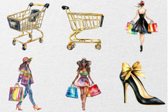 Luxury Black Friday Shopping Clipart Bundle - CraftNest - Digital Crafting and Art
