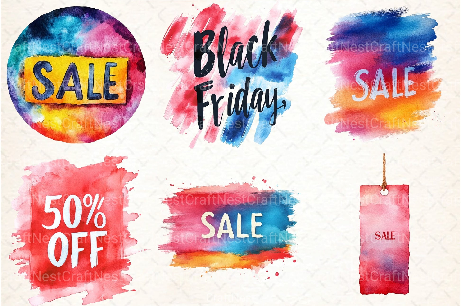 Black Friday Clipart Bundle Sale Banner - CraftNest - Digital Crafting and Art