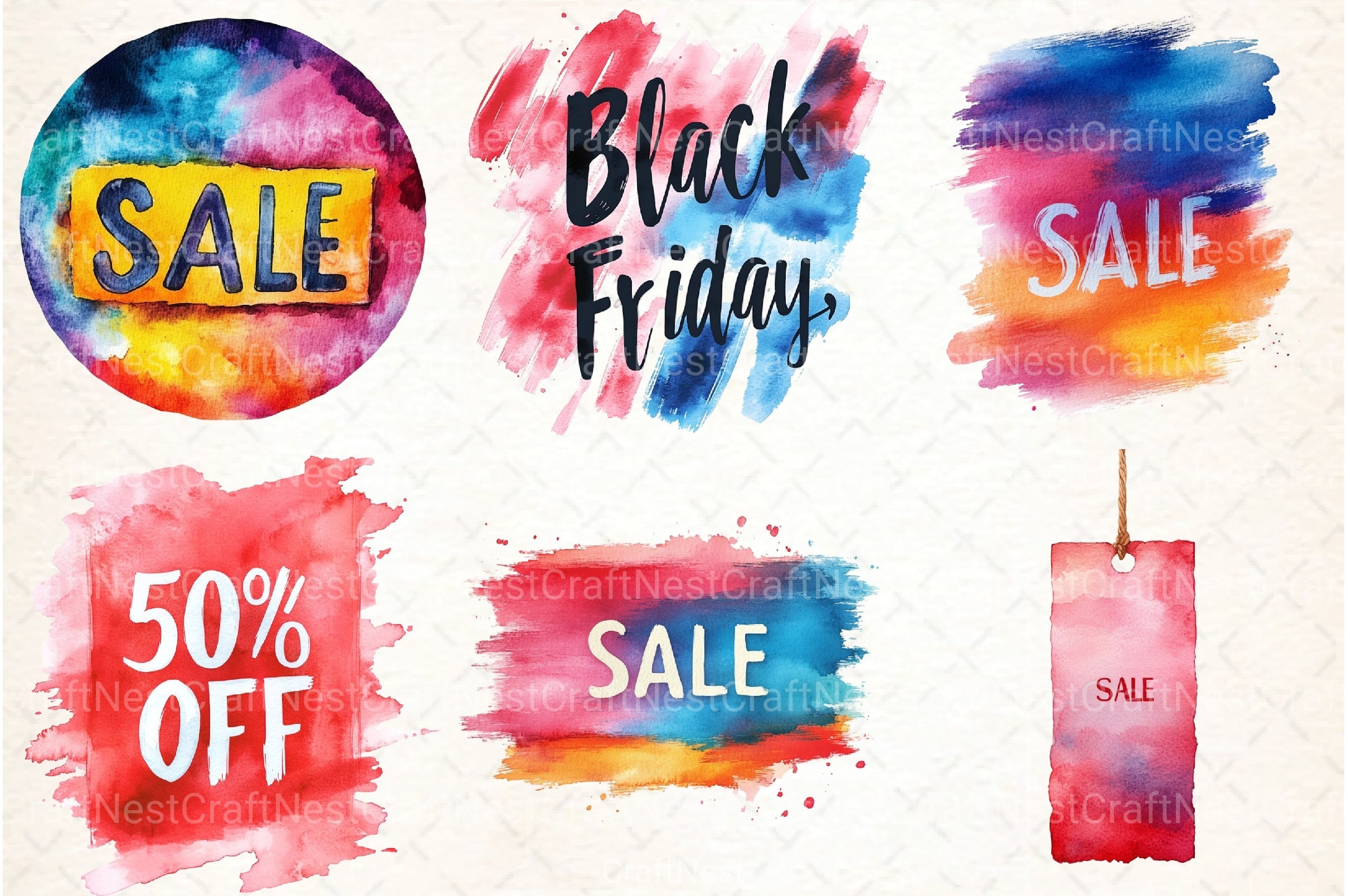 Black Friday Clipart Bundle Sale Banner - CraftNest - Digital Crafting and Art