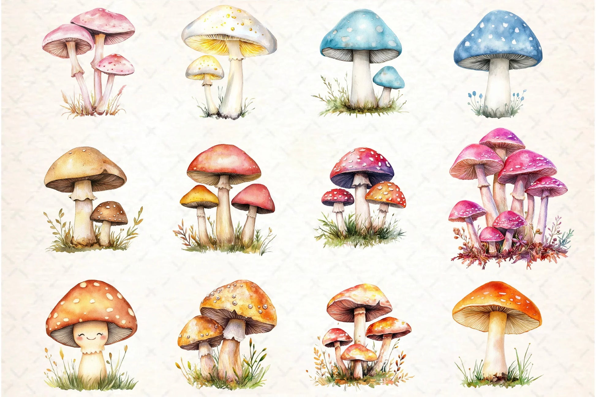 Mushrooms Clipart Bundle - CraftNest - Digital Crafting and Art