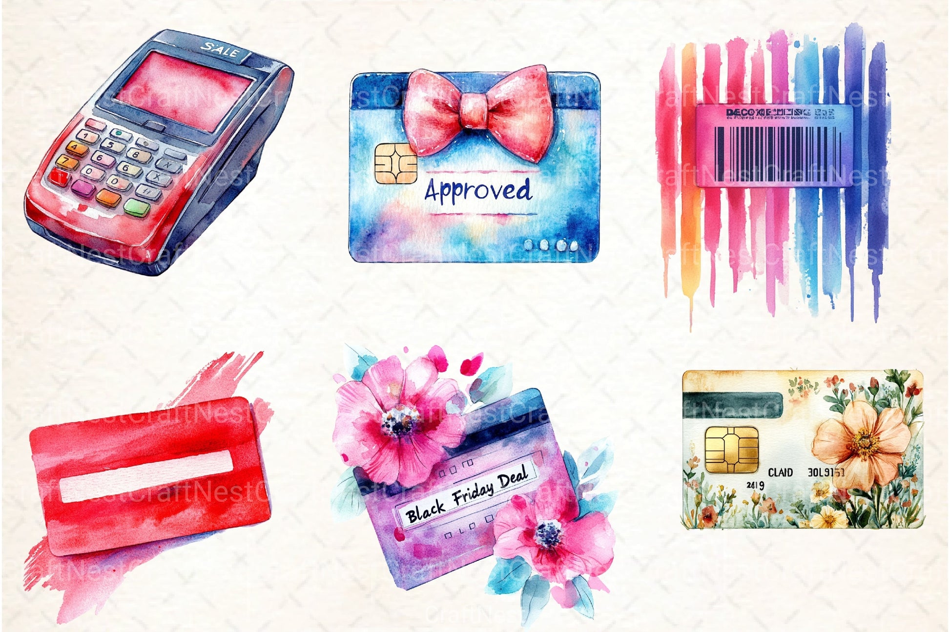 Credit Card Illustration Black Friday Clipart Bundle - CraftNest - Digital Crafting and Art