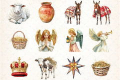 Cute Christmas Nativity Clipart Bundle 2 - CraftNest - Digital Crafting and Art