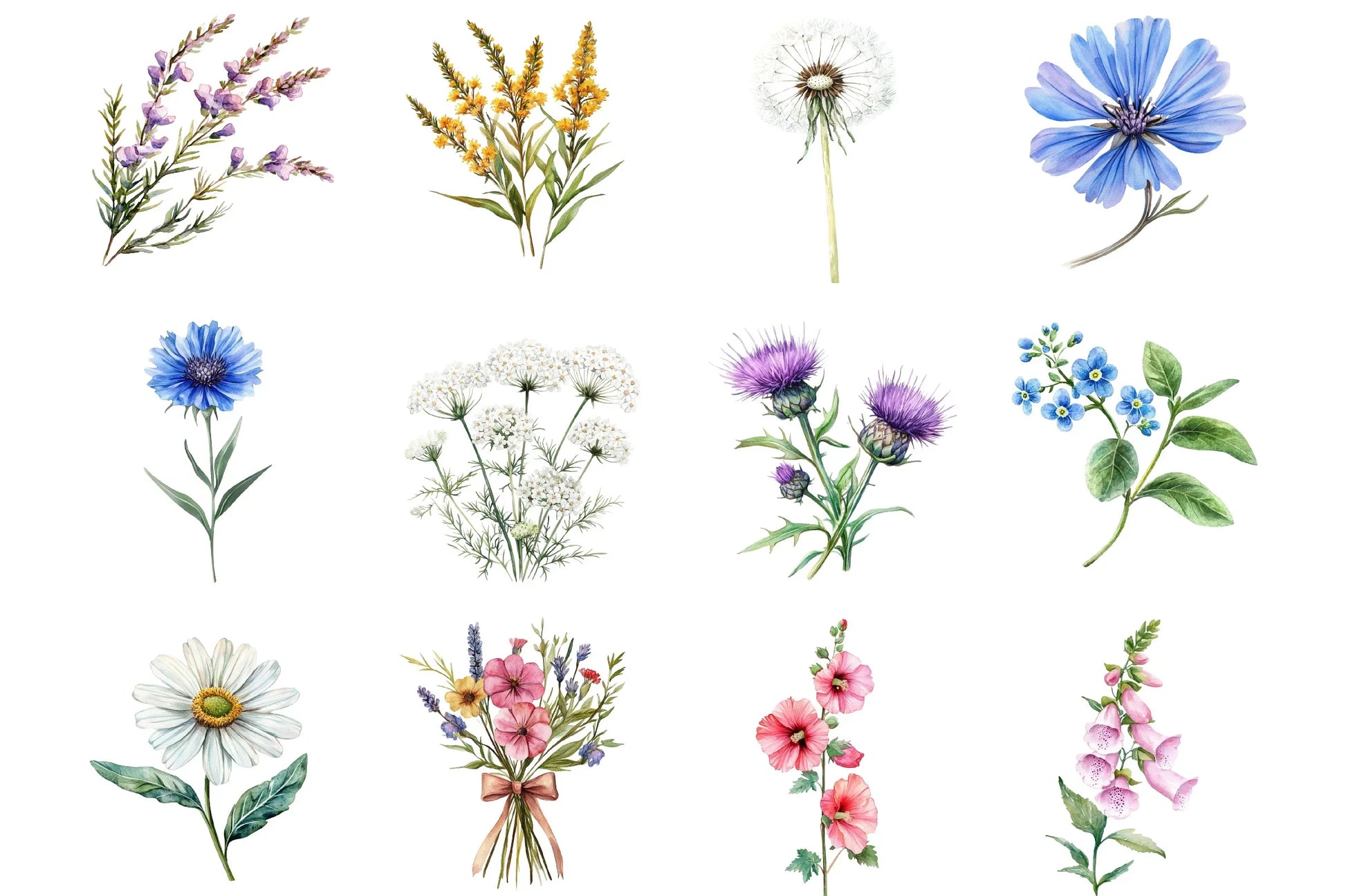Wildflower Clipart Bundle - CraftNest - Digital Crafting and Art