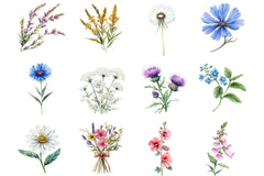 Wildflower Clipart Bundle - CraftNest - Digital Crafting and Art