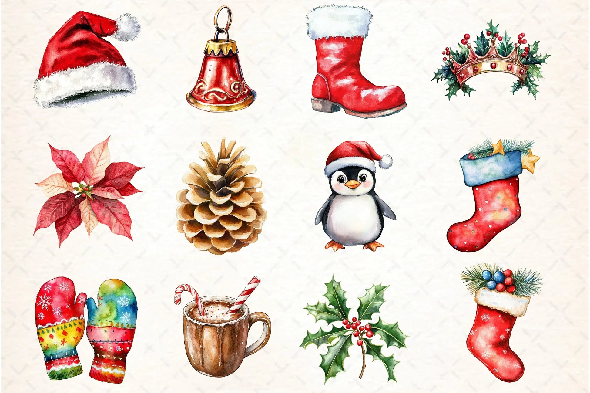 Brush Doodle Christmas Clipart Bundle - CraftNest - Digital Crafting and Art