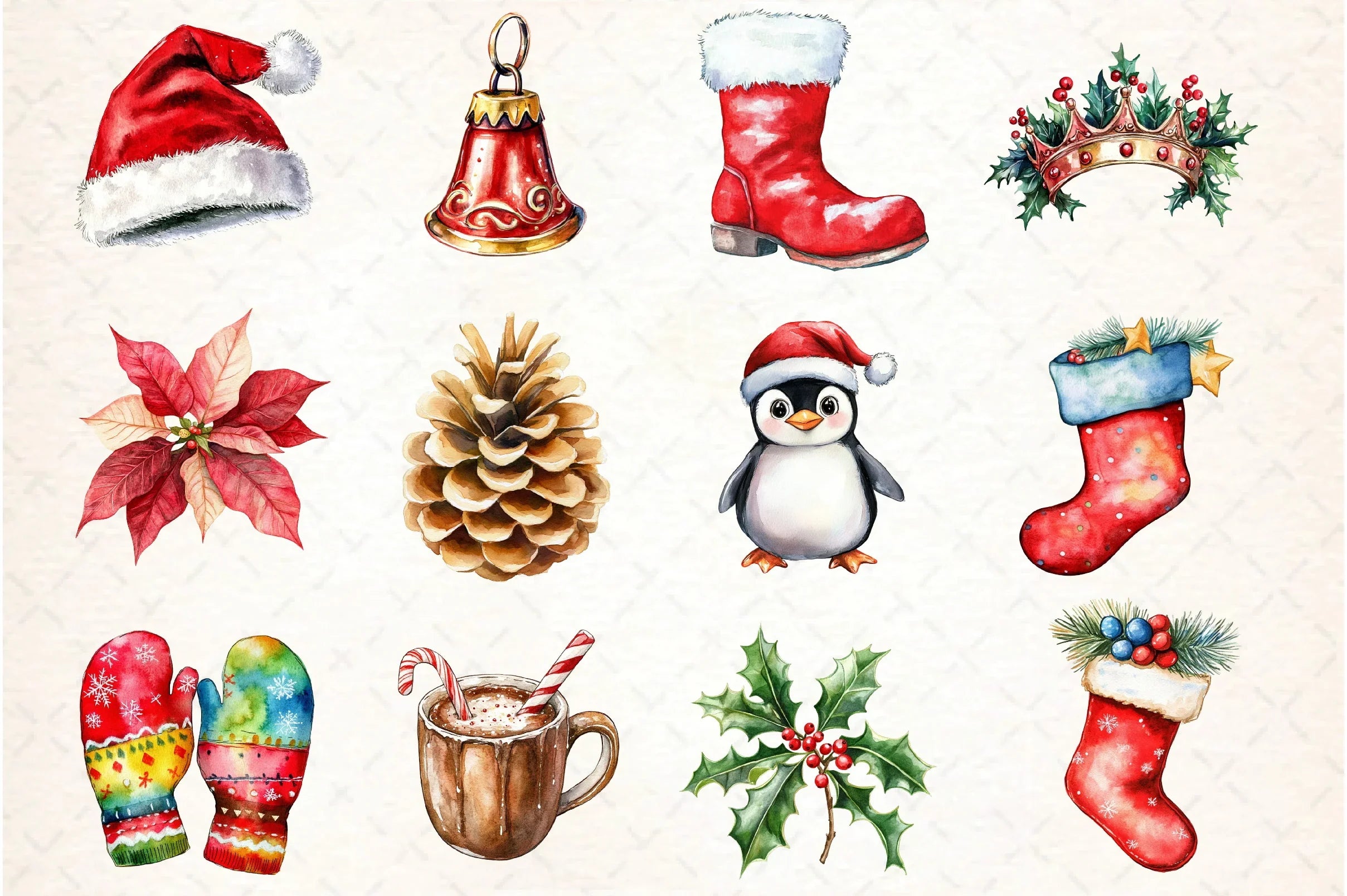 Brush Doodle Christmas Clipart Bundle - CraftNest - Digital Crafting and Art