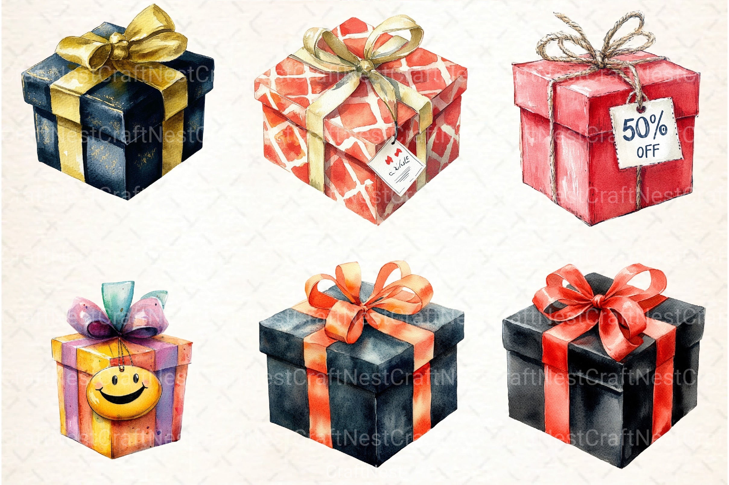 Gift Box Graphic Black Friday Clipart Bundle - CraftNest - Digital Crafting and Art