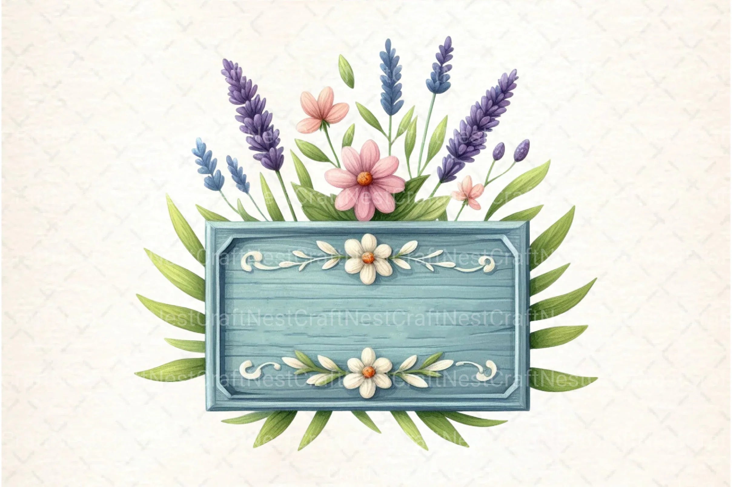 Lavender Wooden Name Plate Clipart Bundle - CraftNest - Digital Crafting and Art