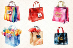 Black Friday Shopping Bag Clipart Bundle - CraftNest - Digital Crafting and Art