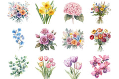 Romance Flower Clipart Bundle - CraftNest - Digital Crafting and Art