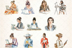 Modern Workplace Clipart Bundle - CraftNest - Digital Crafting and Art