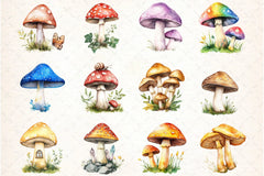 Mushrooms Clipart Bundle - CraftNest - Digital Crafting and Art