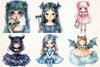 Gothic Fairytale Princess Kawaii Clipart Bundle