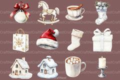 Cozy White Christmas Clipart Bundle 99 - CraftNest - Digital Crafting and Art