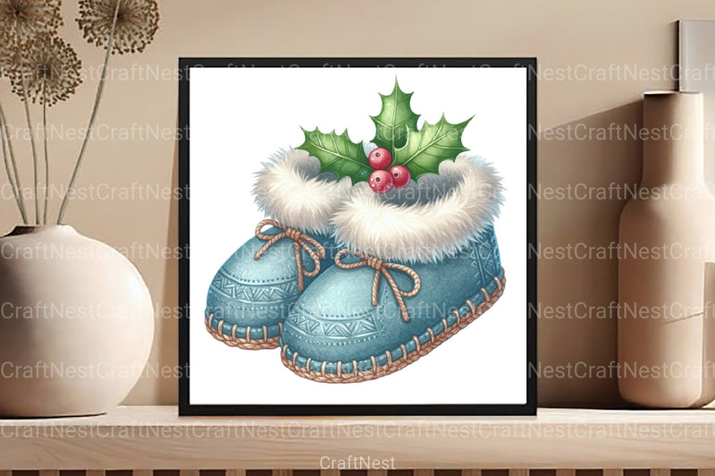 Cozy Christmas Blue Clipart Bundle 2 - CraftNest - Digital Crafting and Art