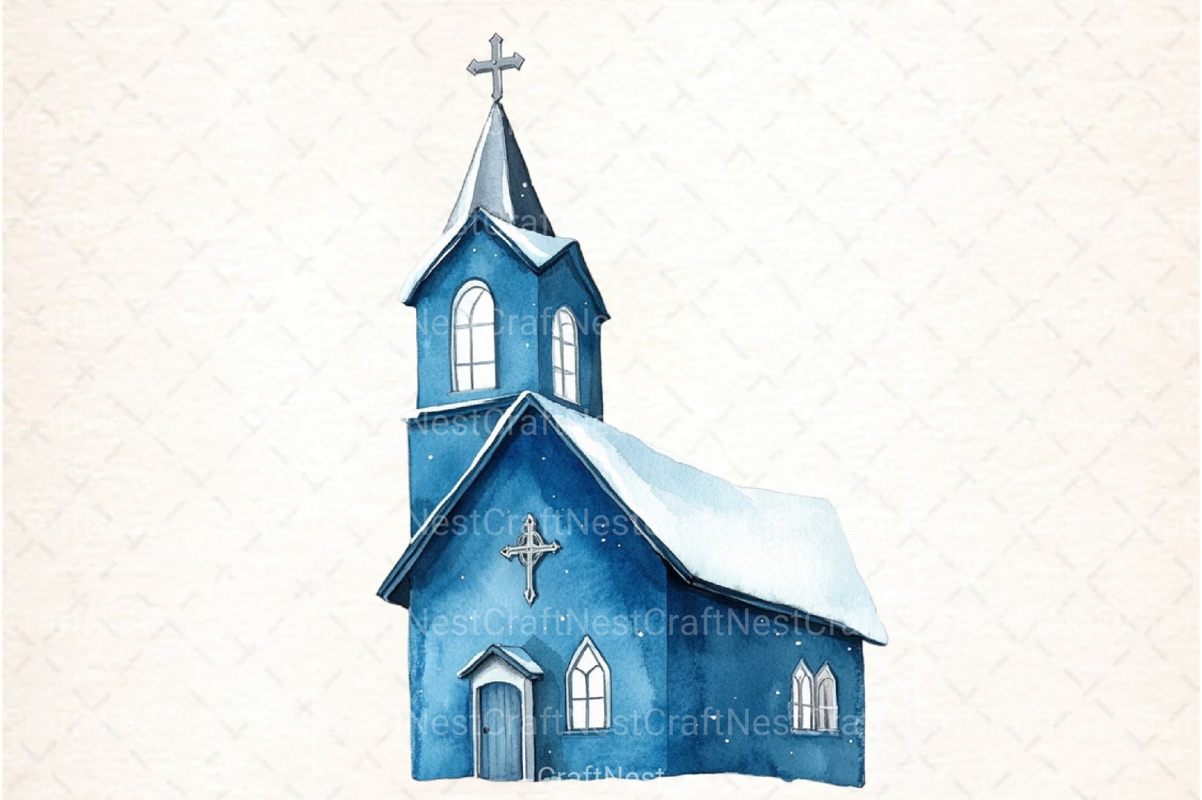 Cozy Blue Christmas Clipart Bundle - CraftNest - Digital Crafting and Art