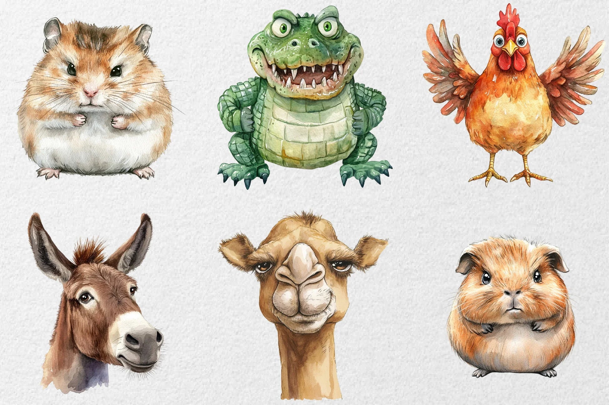 Grumpy Animals Clipart Bundle - Funny Collection - CraftNest - Digital Crafting and Art