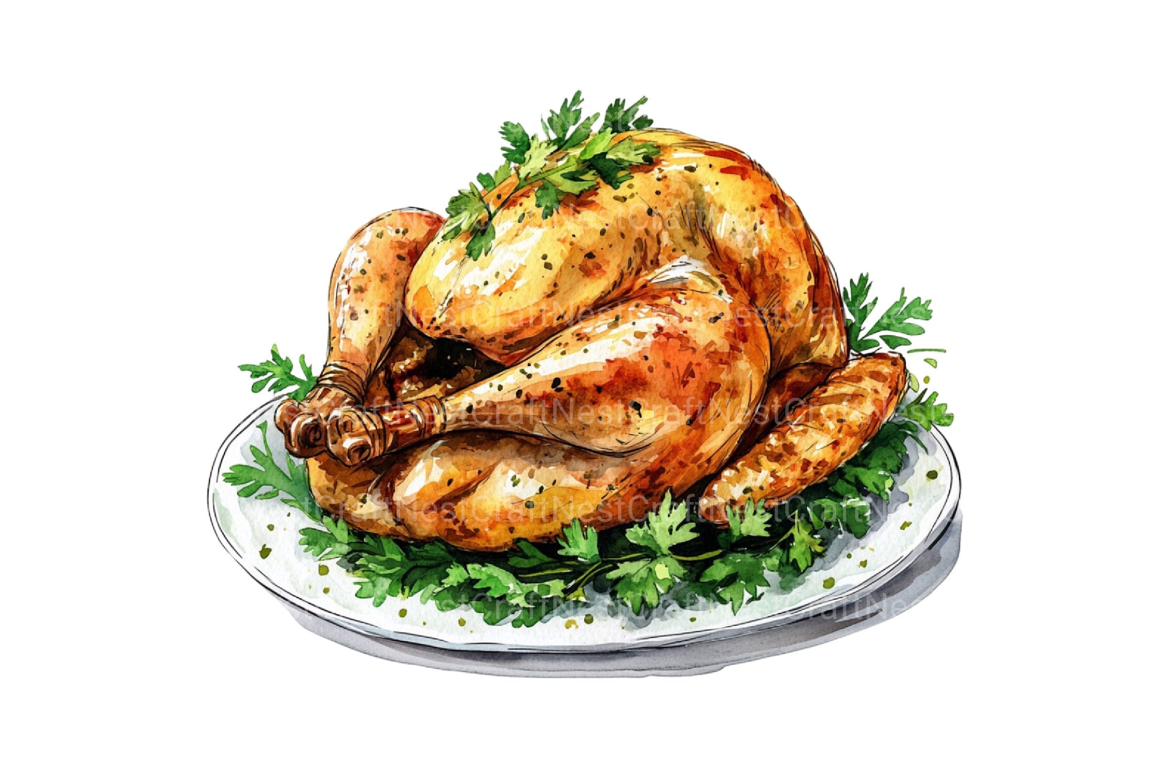 Turkey Dinner Table Scene Clipart Bundle - CraftNest - Digital Crafting and Art