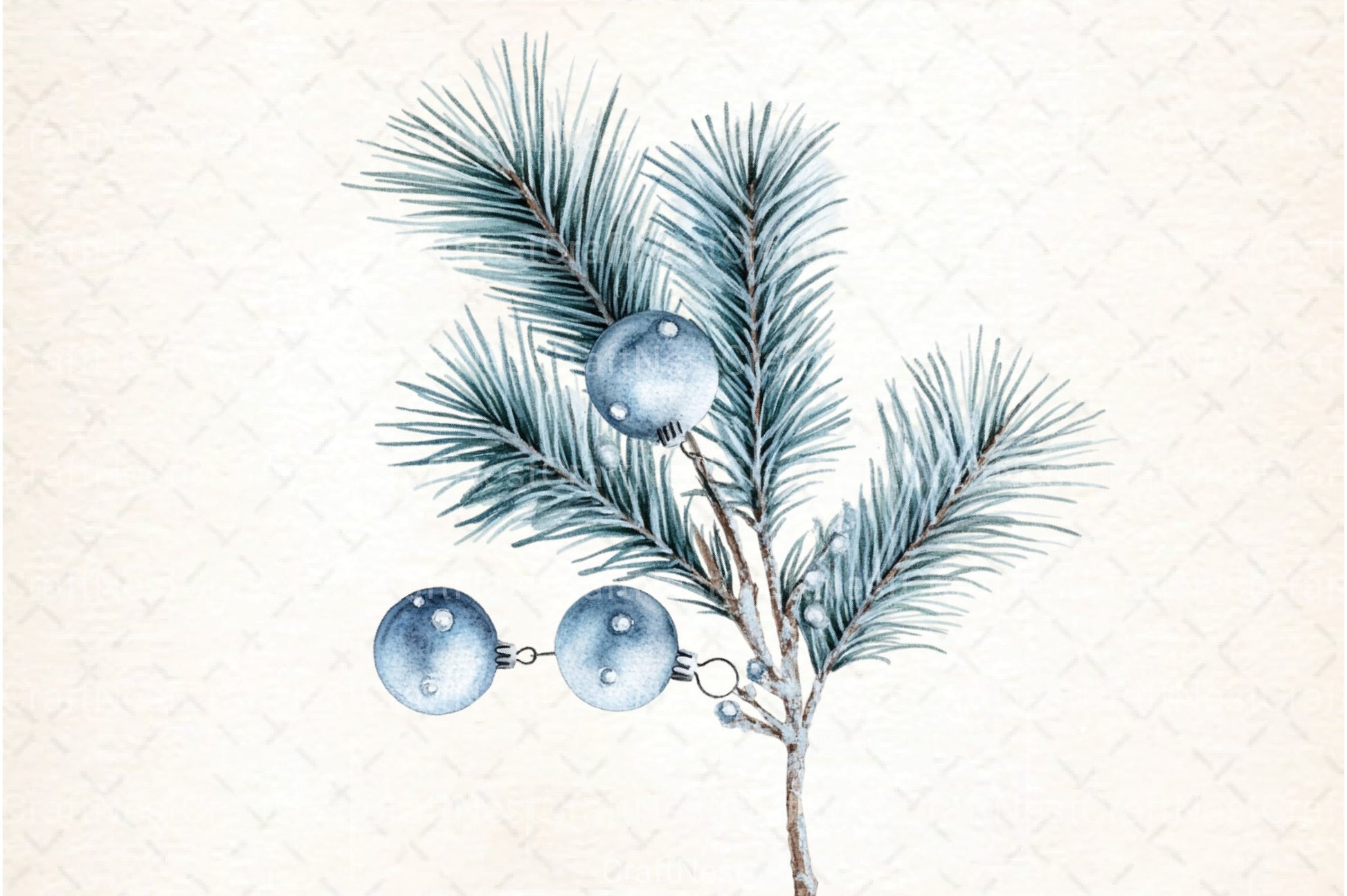 Cozy Blue Christmas Clipart Bundle - CraftNest - Digital Crafting and Art