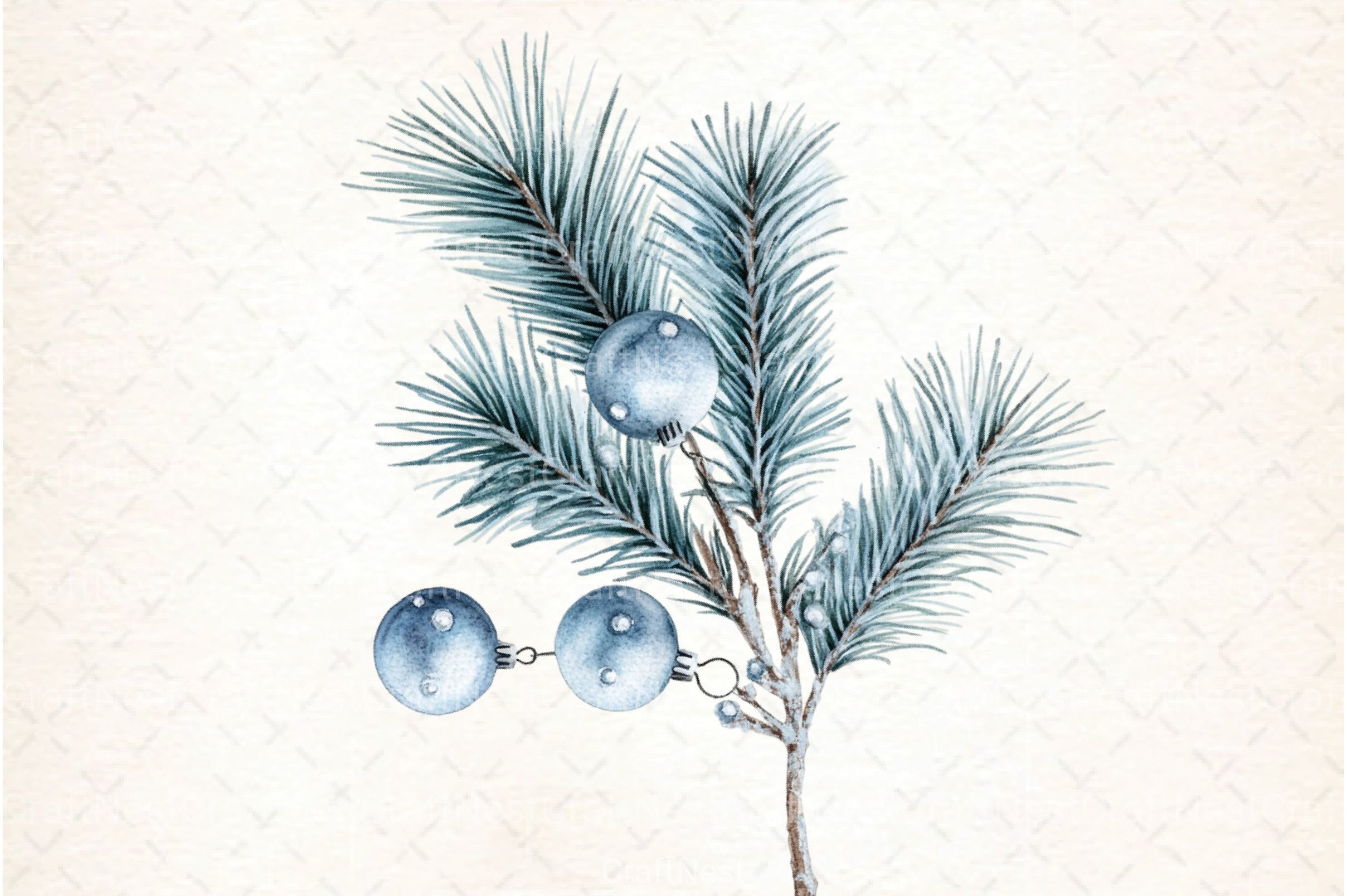 Cozy Blue Christmas Clipart Bundle - CraftNest - Digital Crafting and Art