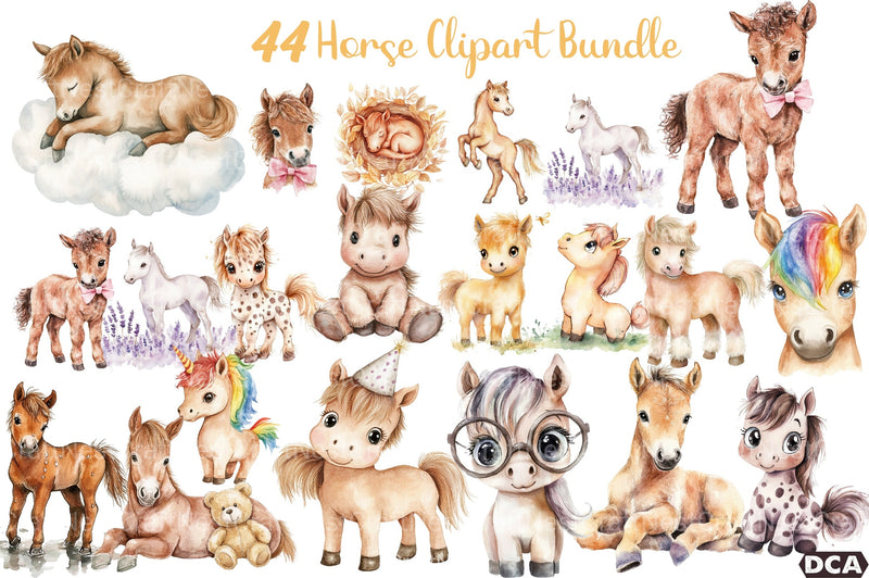 Premium Horse Clipart Bundle - CraftNest - Digital Crafting and Art