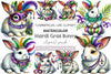 Mardi Gras Bunny Clipart Bundle