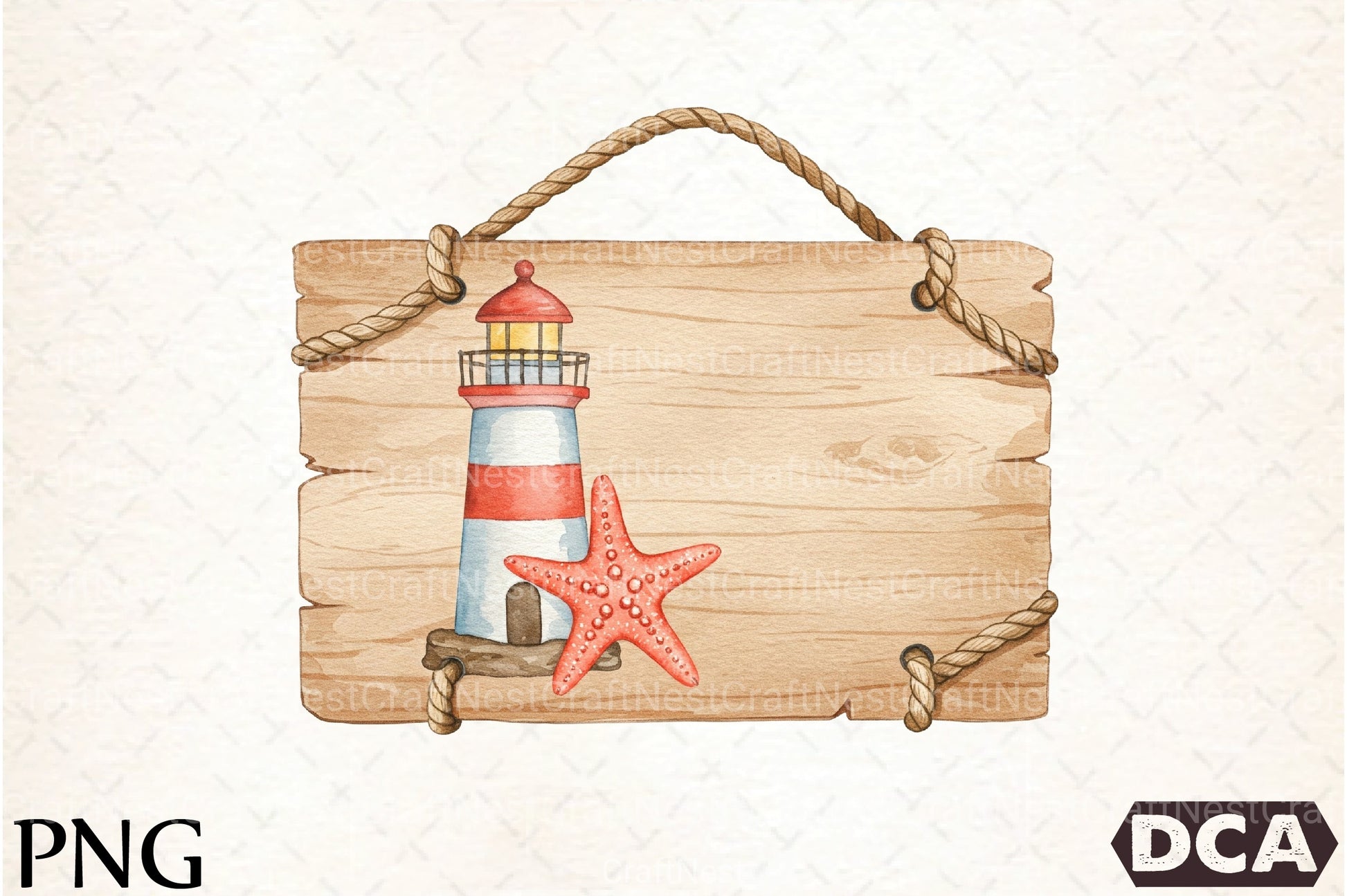 Wooden Sign & Lighthouse Starfish Clipart Bundle - CraftNest - Digital Crafting and Art
