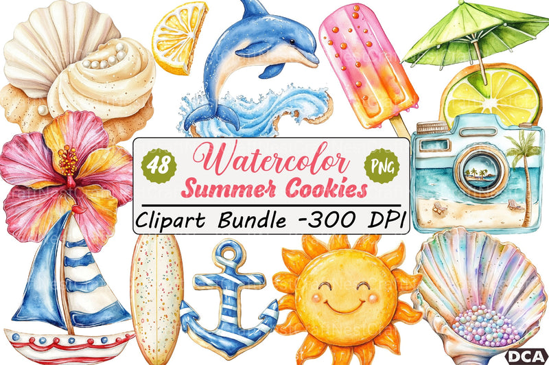 Summer Cookies Clipart Bundle 1 - CraftNest - Digital Crafting and Art