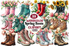 Spring Flower Boots Clipart Bundle