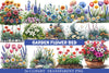 Garden Flower Bed Clipart Bundle