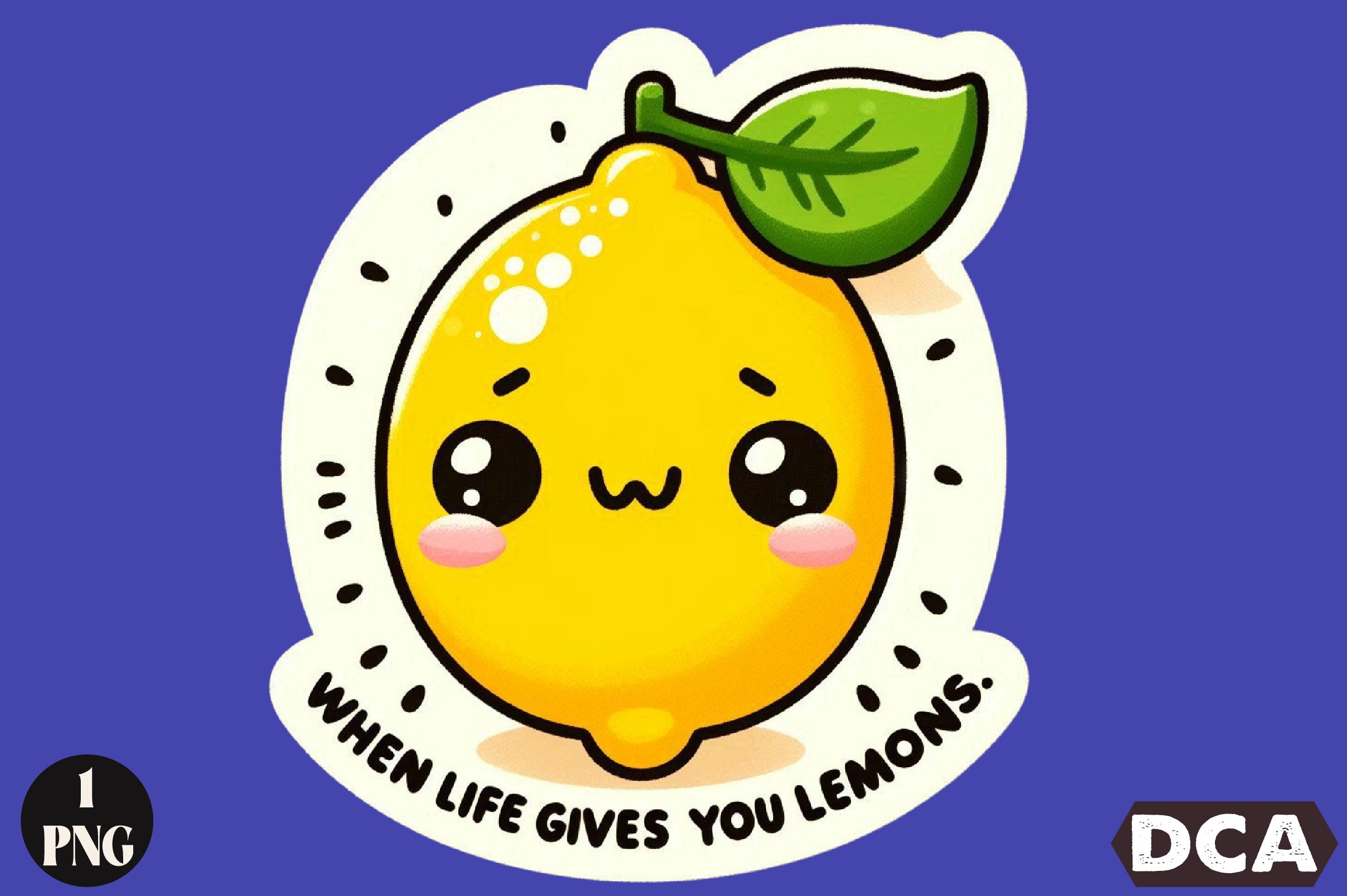 Funny 'When Life Gives You Lemons' Sticker Clipart Bundle