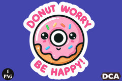 Funny 'Don't Worry Be Happy' Sticker Clipart Bundle - CraftNest - Digital Crafting and Art