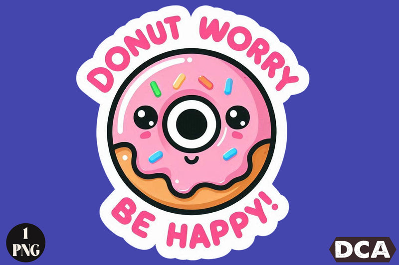 Funny 'Don't Worry Be Happy' Sticker Clipart Bundle - CraftNest - Digital Crafting and Art