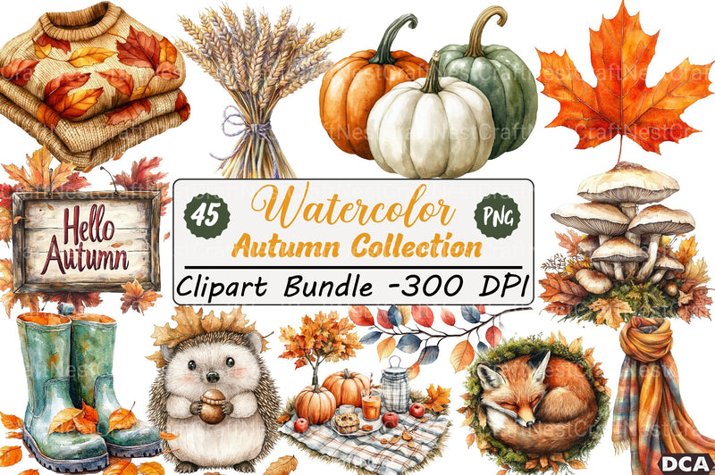 Autumn Collection Clipart Bundle 1 - CraftNest - Digital Crafting and Art