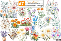 Flowers Clipart Bundle for Creative Projects - CraftNest - Digital Crafting and Art