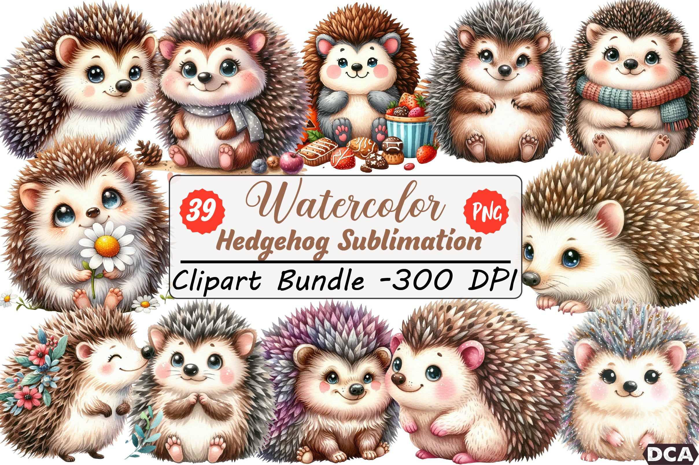 Hedgehog Clipart Bundle