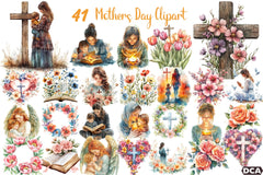 Christian Mom Mother's Day Clipart Bundle - CraftNest - Digital Crafting and Art