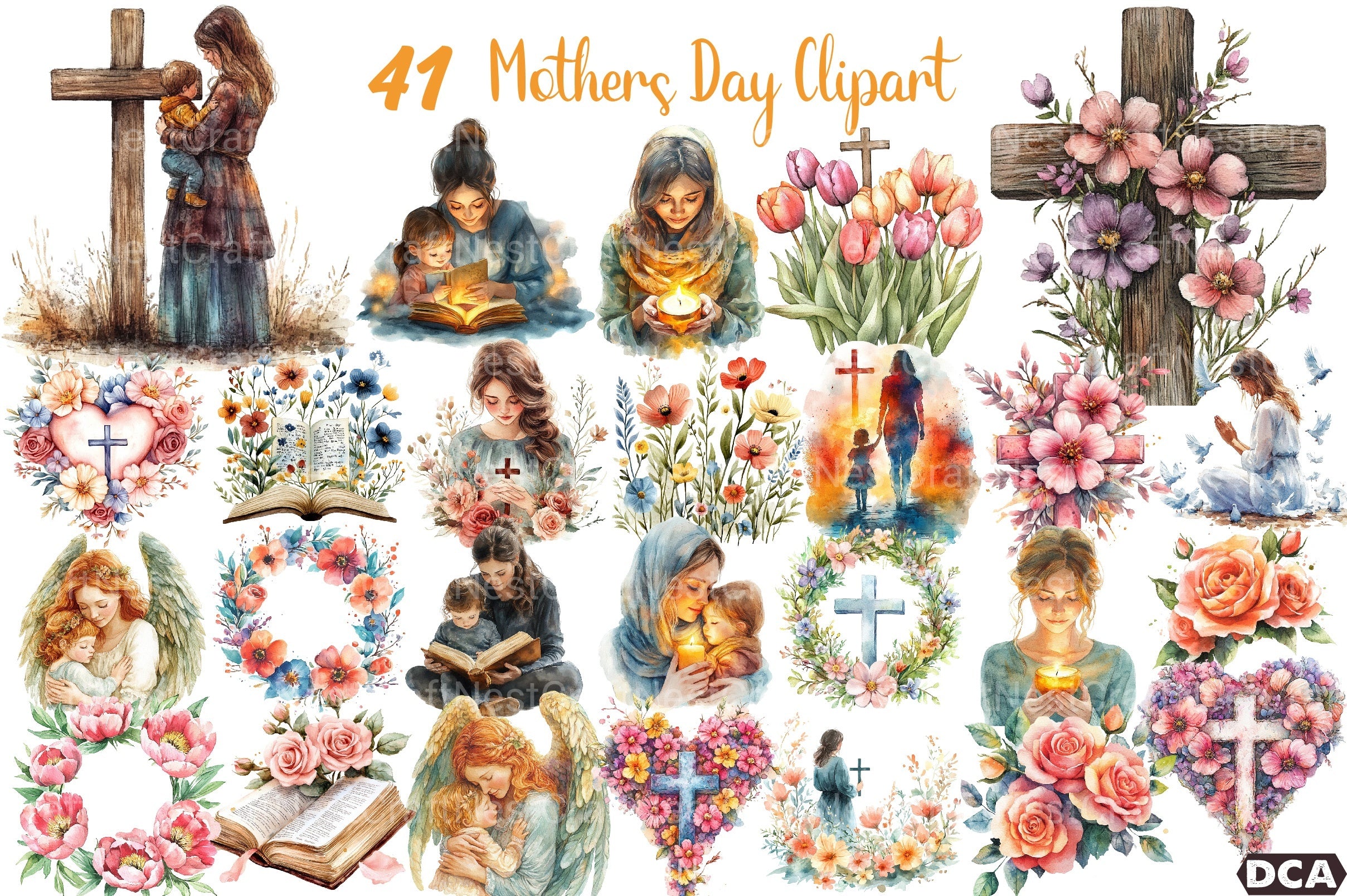 Christian Mom Mother's Day Clipart Bundle - CraftNest - Digital Crafting and Art