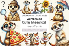 Meerkat Clipart Bundle - CraftNest - Digital Crafting and Art