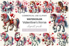 Valentine Horse Clipart Bundle - CraftNest - Digital Crafting and Art