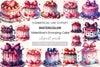 Valentine Drooping Cake Clipart Bundle