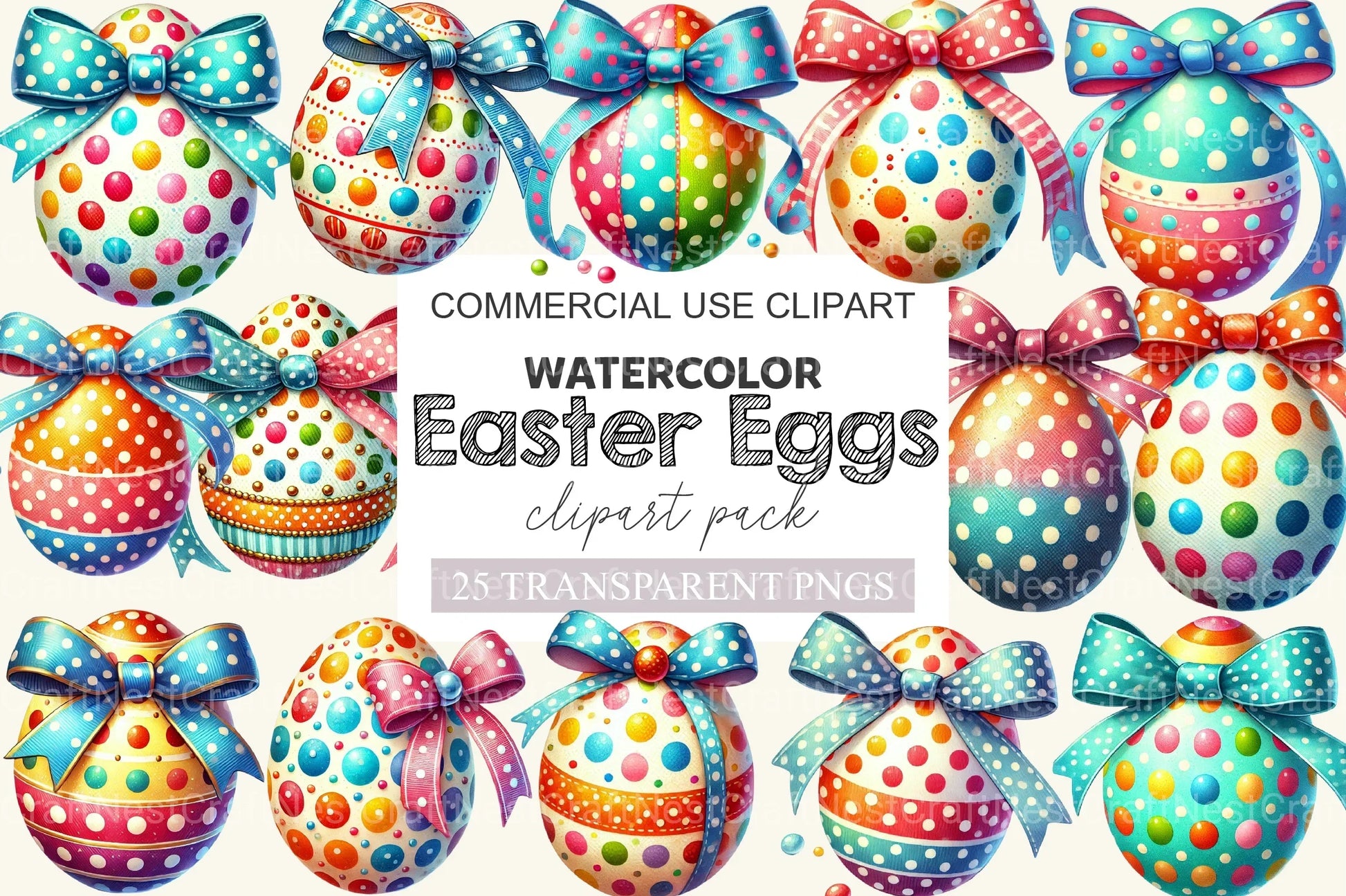 Easter Eggs Clipart Bundle 2 - CraftNest - Digital Crafting and Art