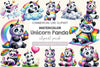 Unicorn Panda Clipart Bundle