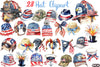 4th of July Hat Clipart Bundle 2