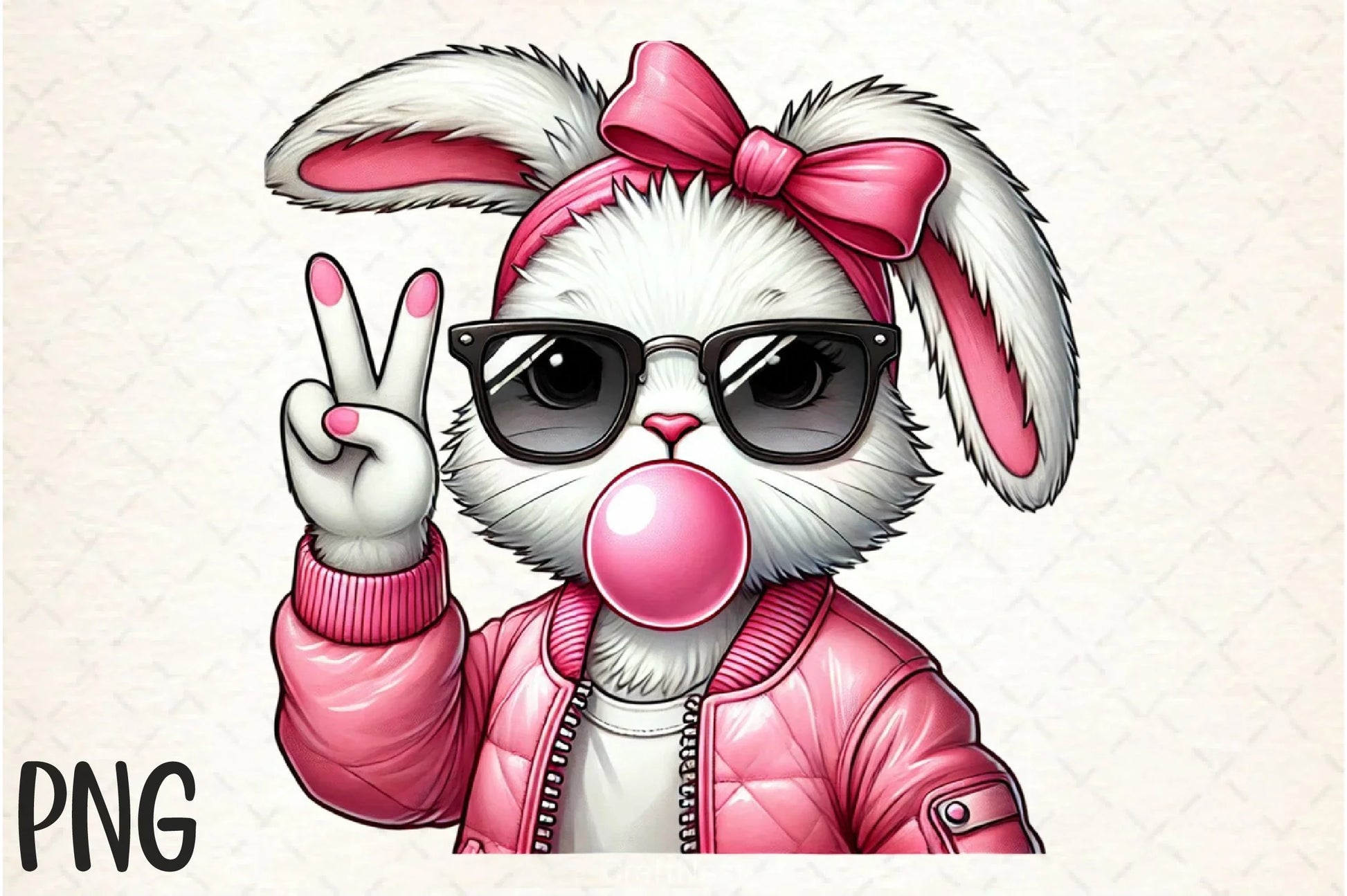 Retro Easter Bunny Bubble Clipart Bundle - CraftNest - Digital Crafting and Art