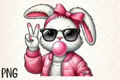 Retro Easter Bunny Bubble Clipart Bundle - CraftNest - Digital Crafting and Art