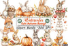 Cute Autumn Bunny Clipart Bundle 77