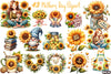 Sunflower Mother's Day Clipart Bundle 19