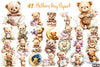 Mother's Day Teddy Bear Clipart Bundle 1