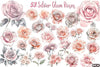 Blush and Silver Glam Roses Clipart Bundle 4